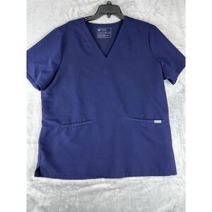 FIGS Scrub Top Womens XXL Casma Three‎ Pocket Technical Collection Navy Blue